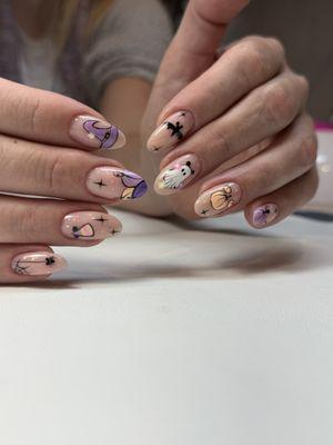 Halloween Disney nails