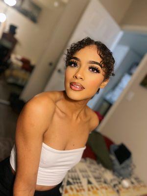 Natural look with lashes