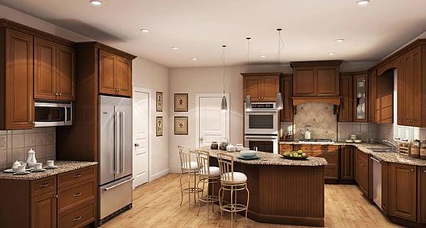 Chicago Cinnamon Glaze Kitchen Cabinets