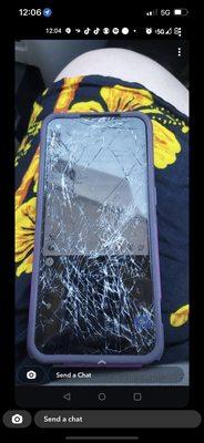 Phone that got left behind the bar to charge