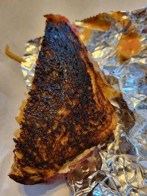 A Reuben Sandwich on Burnt Bread