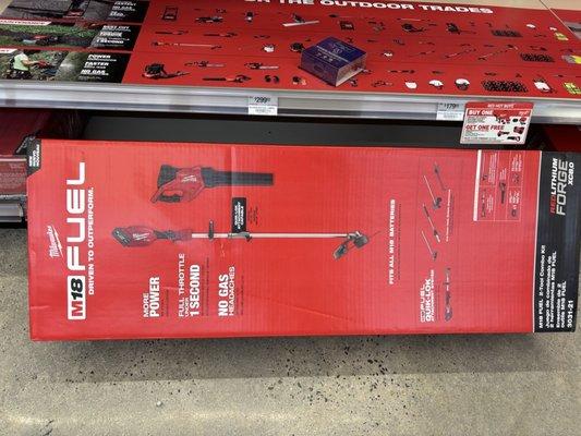 Weed eater, blower, and battery