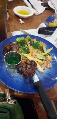Steak and fresh vegetables