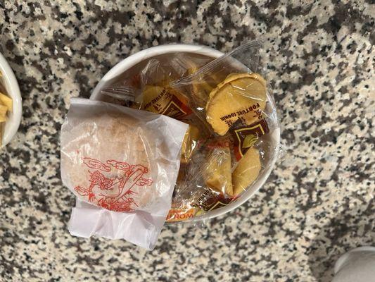 Fortune cookies and almond cookies