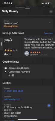 "Alleged hours online" only to find out close at 8pm