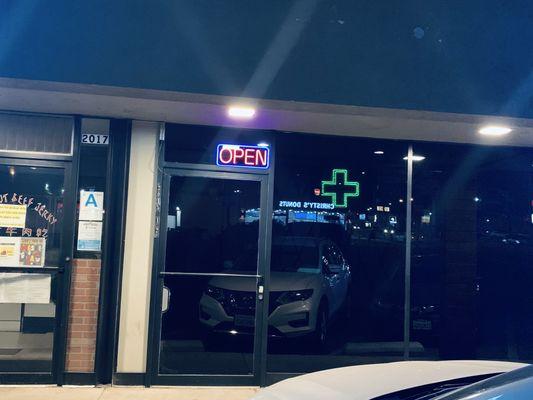 The LAB entrance (between Prime Beef Jerky and Tacos Mariscos)