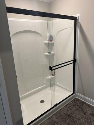 Shower door installation