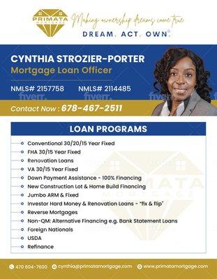 Cynthia Strozier Porter - Primata Mortage