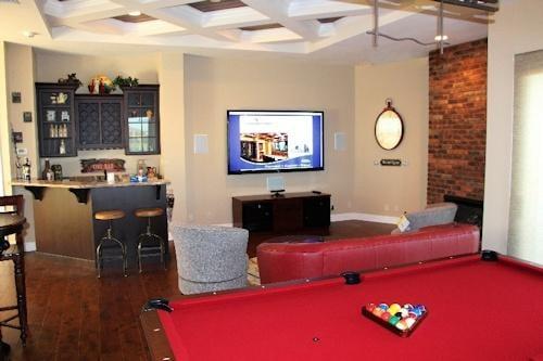 Game room entertainment setup