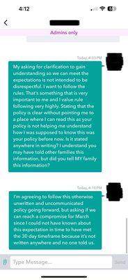 Conversation with director and owner