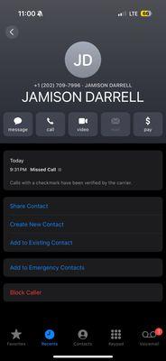 Office manager call late at night