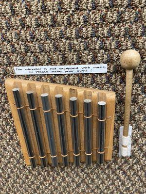 In the elevator. Such a cute idea