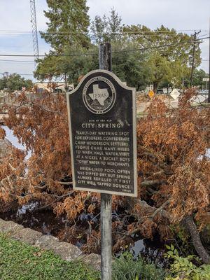 City Spring Historical Marker