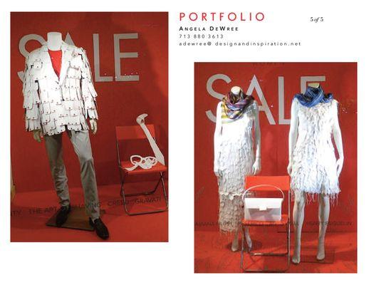 Sale elements: paper clothes collection, props, backdrops