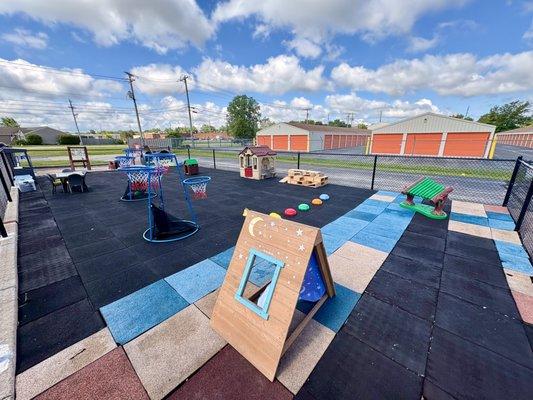 Our Preschool - Pre-K Play Area is fully fenced with locking security gates!