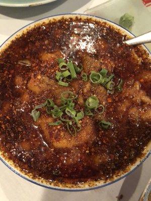 Spicy boiled fish filet