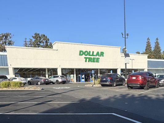 Entering the store from the parking lot