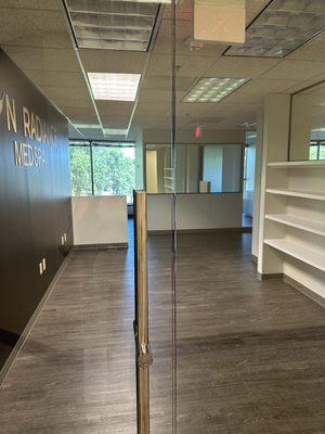 Locked door and cleared out suite