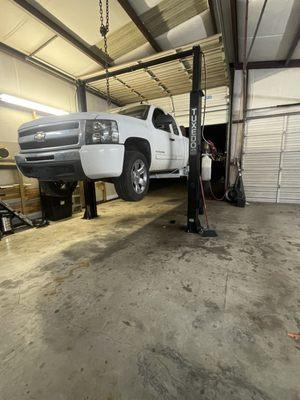 Lift inside the shop