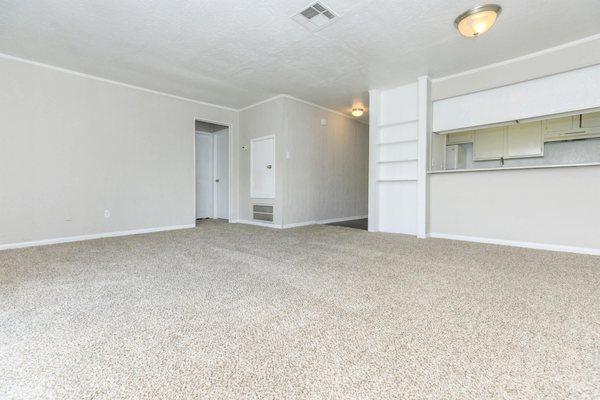 Living/Dining Room with Pass through Bar.
