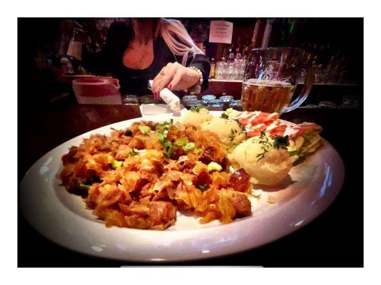 BIGOS (hunter stew) @ PolishBistro. Chicago,IL Polish/American Cuisine.Burgers Salads Pierogi Polish Special Dishes etc.OutdoorPatio.Cool !