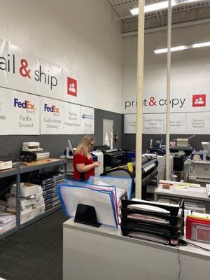 Allison is a wiz at making custom signs and banners