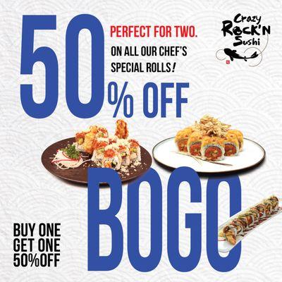 BOGO 50% off