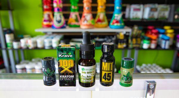 Kratom - ( OPMS, Krave, 24K Gold, MIT 45) from NEON Leaf Smoke Shop LFK.