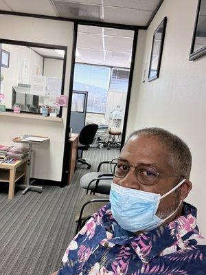 I just arrived and taking a moment for my first appointment!