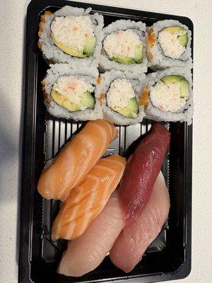 Nigiri with California Roll