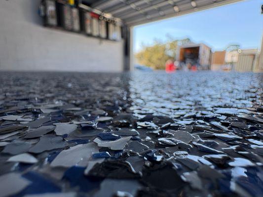 Flakes that brighten your garage and lift the whole space. Durable, clean and modern. What difference would this finish make in your home?