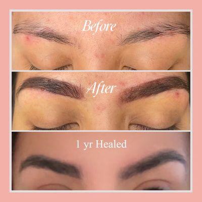 1 yr powder brow result process