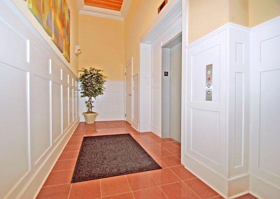 Joe Miller, Robinson Sotheby's International Realty shows the elevator lobby.