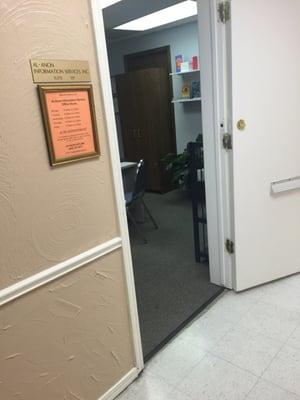 Kind of hard to find, but here's the entrance once you get inside of building #3