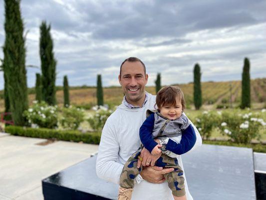 Luca and I over at Toca Madera Winery enjoying the day!