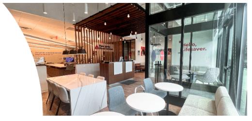 Welcome to the reception area of our NYBC Rye Donor Center