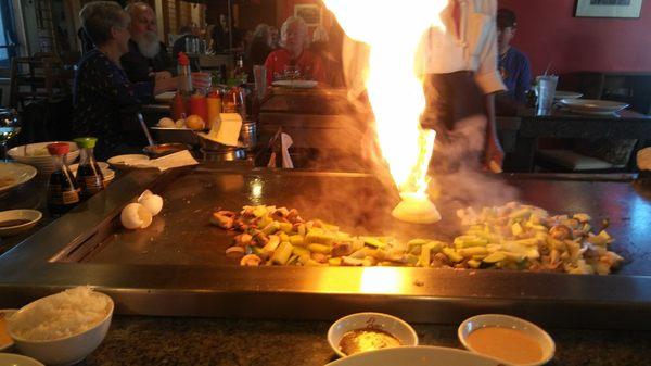 12.25.2017 volcano at Japanese restaurant.