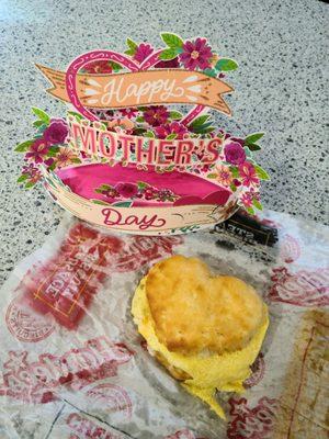 Heart-shaped biscuits on Mother's Day!
