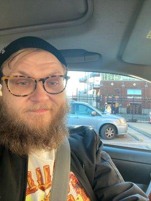 Just hanging with my best friend at the post office.