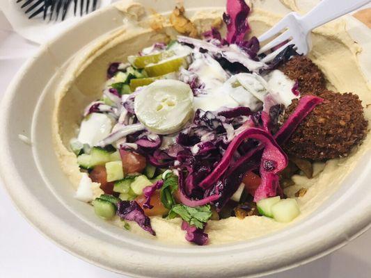 Chicken shawarma Bowl+Falafel