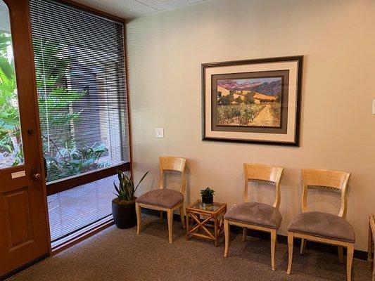 Waiting area in Newport Beach, CA