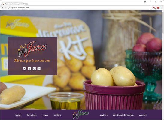 Potato Jazz - Food based website.