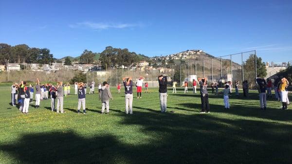 Tyler Skaggs of the Angels hosting a baseball camp.