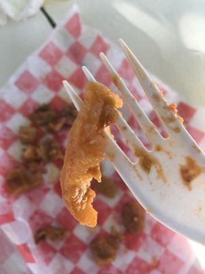 This is their famous chicharone, all fat and uncooked