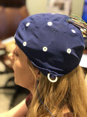 Client getting an Advanced qEEG Brain Map