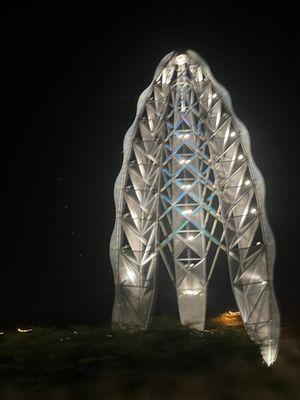 Lights up at night/early morning