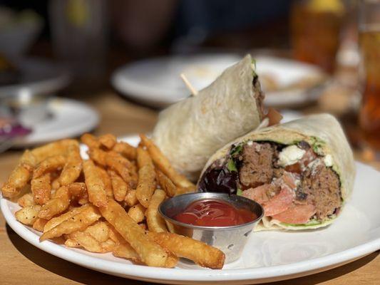 Hummus wrap ... I added the Beyond patty