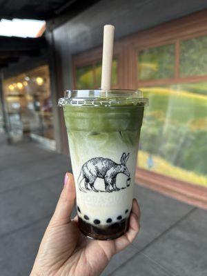 Matcha Latte with boba