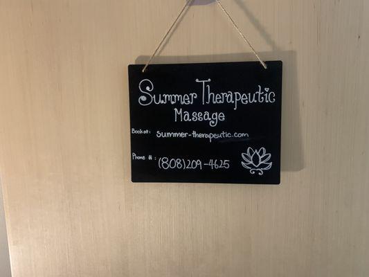 Summer Therapeutic Massage