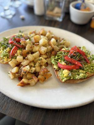 Avocado Toast with potatoes